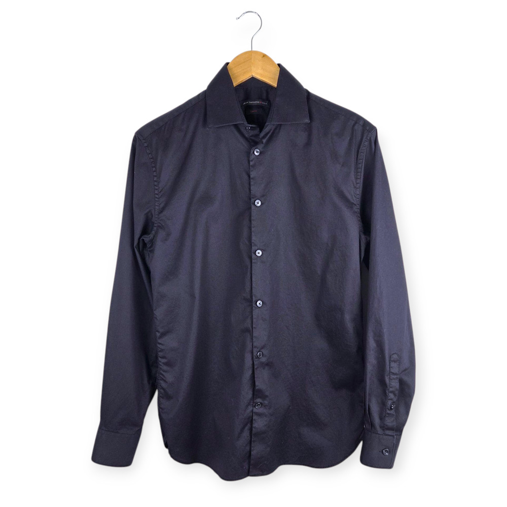 John Varvatos Men's Dark Midnight Navy Slim Fit Button Down Shirt Size 15 32/33